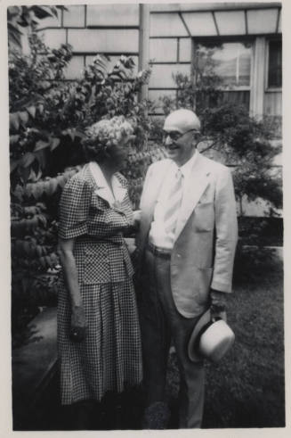 Nan and Carl Hayden in Garden