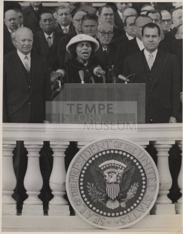 Marian Anderson Signs at Eisenhower's Inauguration