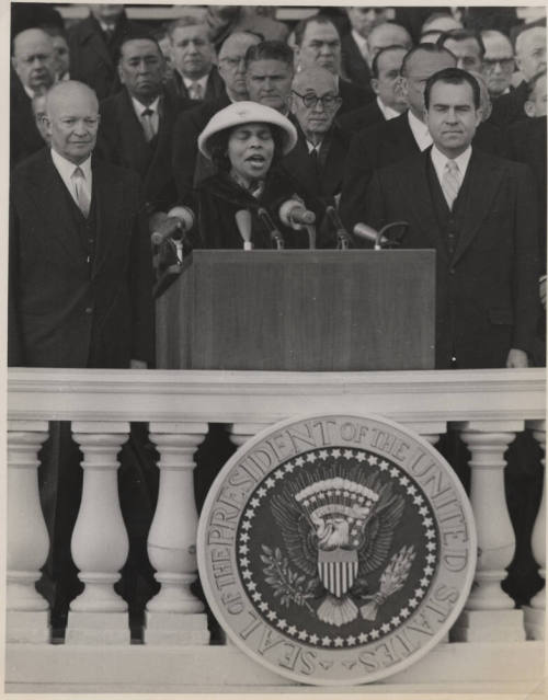 Marian Anderson Signs at Eisenhower's Inauguration