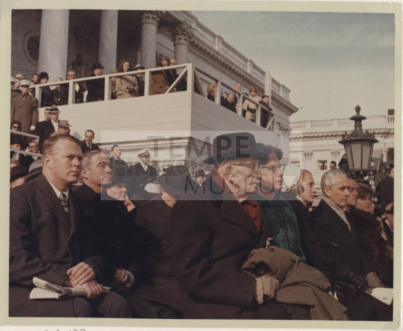 Carl T Hayden and wife, Nan, at the Inauguration of Lyndon B Johnson.