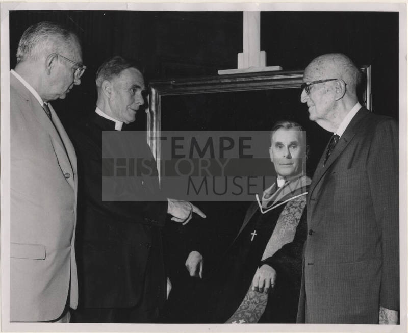 Carl Hayden and Reverend Harris with Portrait
