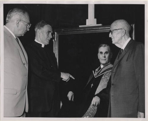 Carl Hayden and Reverend Harris with Portrait