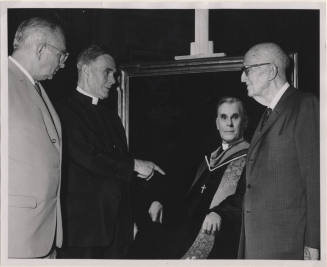 Carl Hayden and Reverend Harris with Portrait