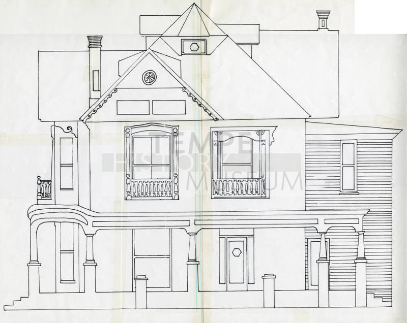 Niels Petersen House line Drawing