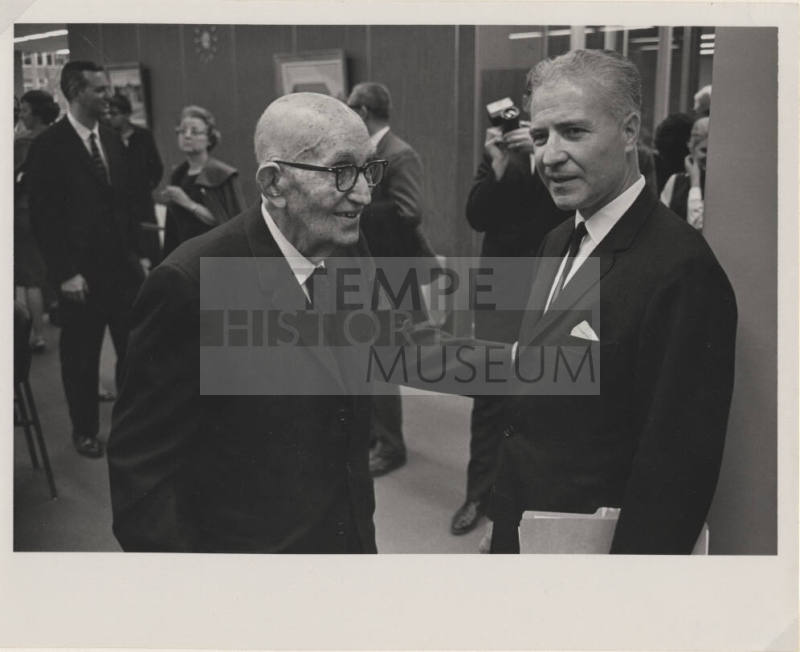 Carl Hayden with ASU President G. Homer Durham