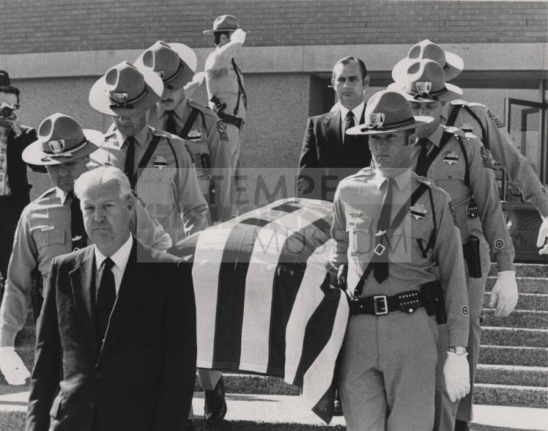 G. Homer Burham at the Funeral of Carl Hayden