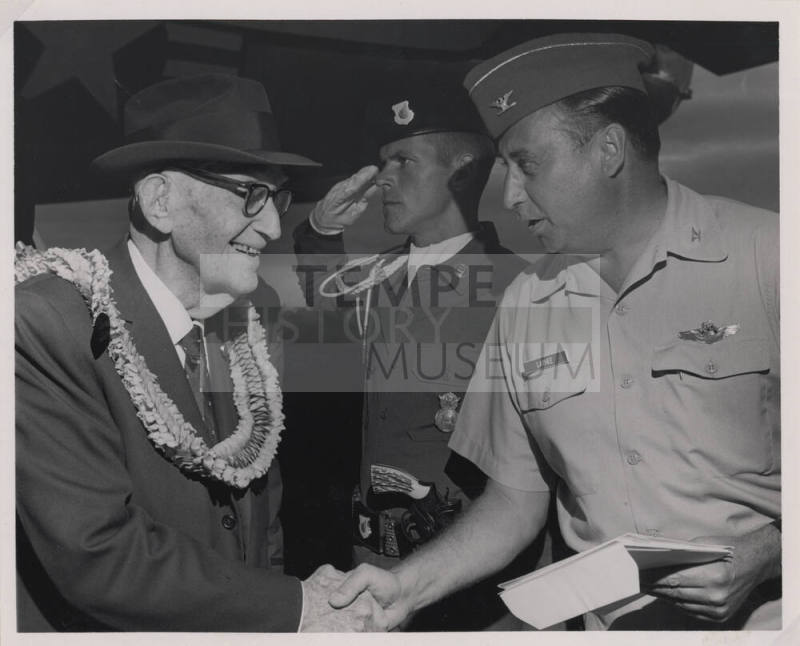 Senator Carl Hayden Lands at Pearl Harbor