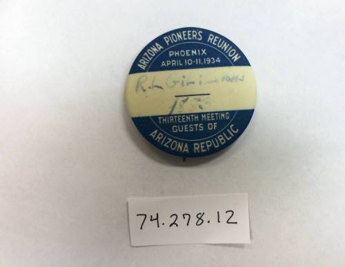 Arizona Pioneers Reunion button