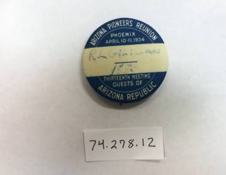 Arizona Pioneers Reunion button