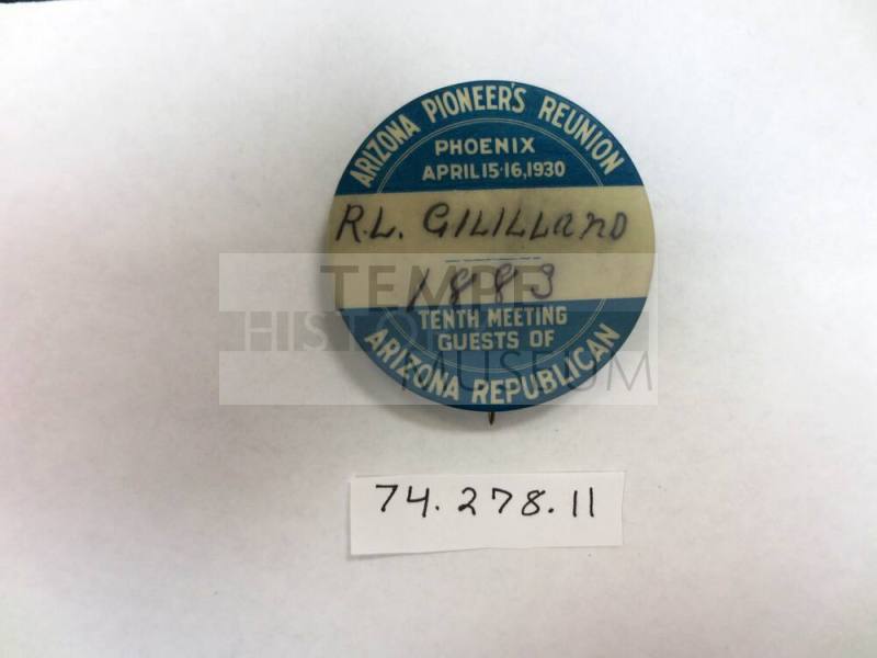 Arizona Pioneers Reunion button