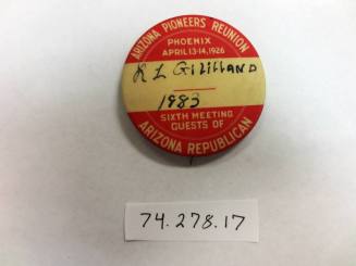 Arizona Pioneers Reunion button