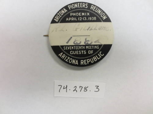 Arizona Pioneers Reunion button
