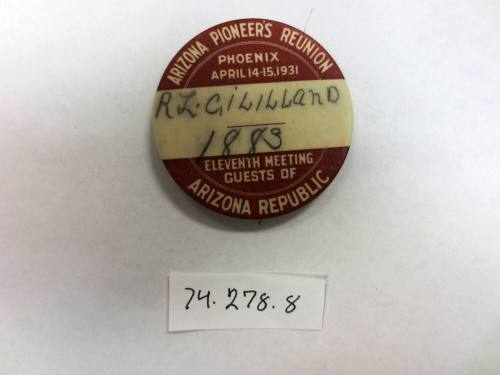 Arizona Pioneers Reunion button