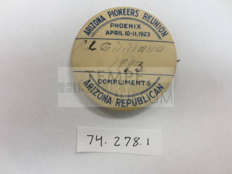 Arizona Pioneers Reunion button