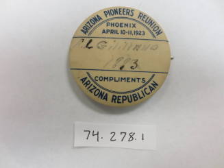 Arizona Pioneers Reunion button