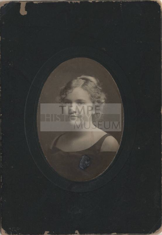 Sallie Hayden in an Evening Dress