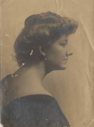 Young woman in profile  (Sallie?)