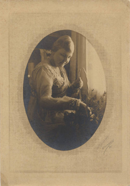 Woman with a Flower Basket (Sallie Hayden?)
