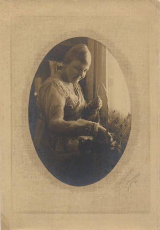 Woman with a Flower Basket (Sallie Hayden?)