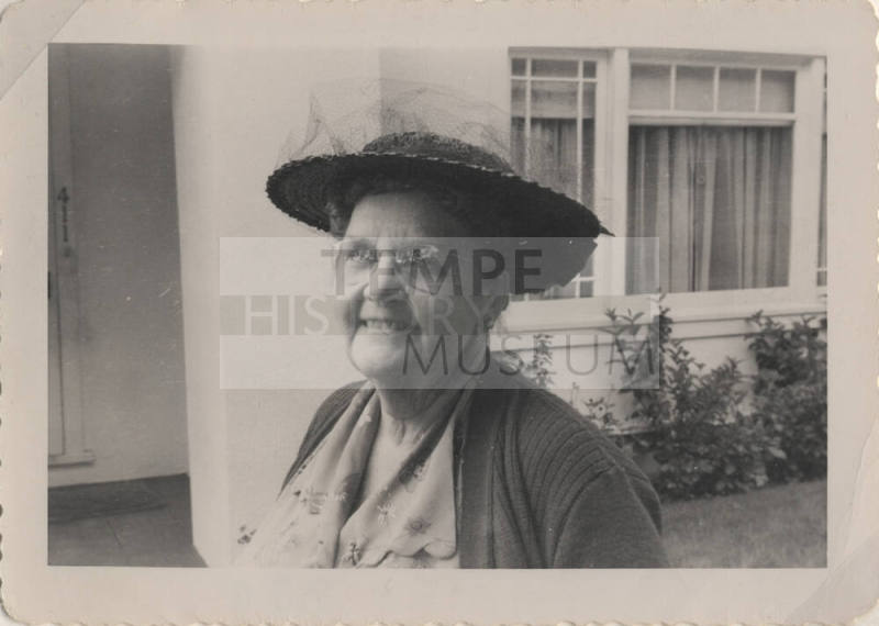 Sallie Hayden wearing a hat