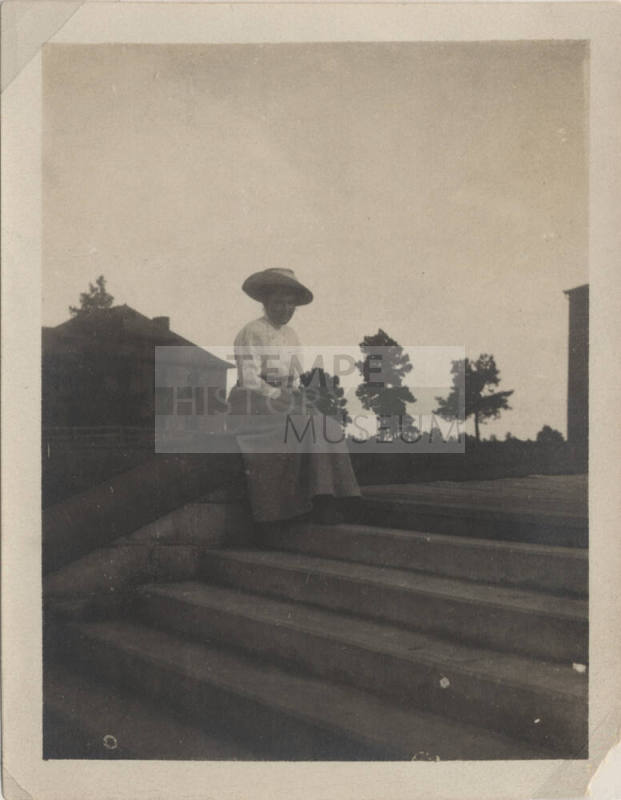 Sallie Hayden Sits at the Flagstaff Normal School