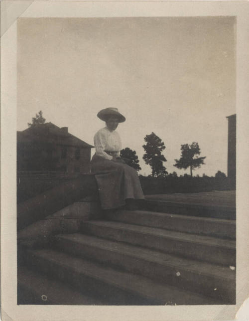 Sallie Hayden Sits at the Flagstaff Normal School