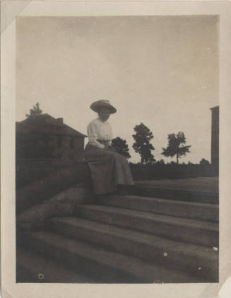 Sallie Hayden Sits at the Flagstaff Normal School