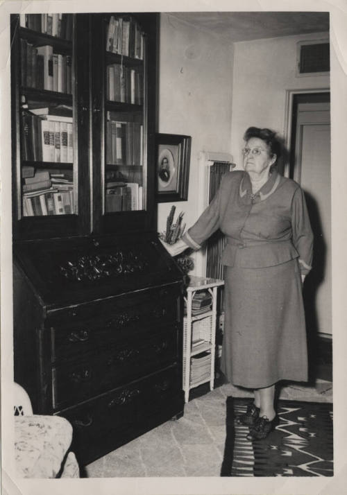 Sallie Hayden by Desk with Secretary Top