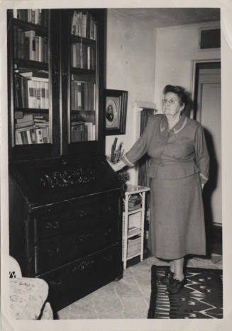 Sallie Hayden by Desk with Secretary Top