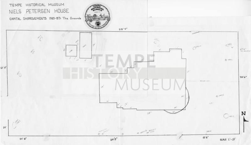 Drawing of Niels Petersen House - Capital Improvements 1985-87