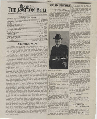 The Cotton Boll newsletter