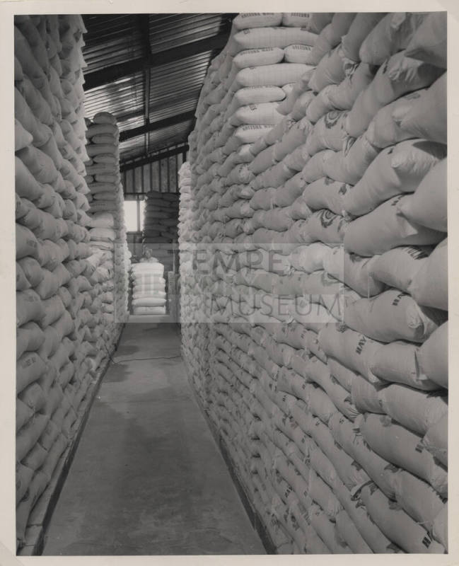 Stacks of Hayden Flour Bags