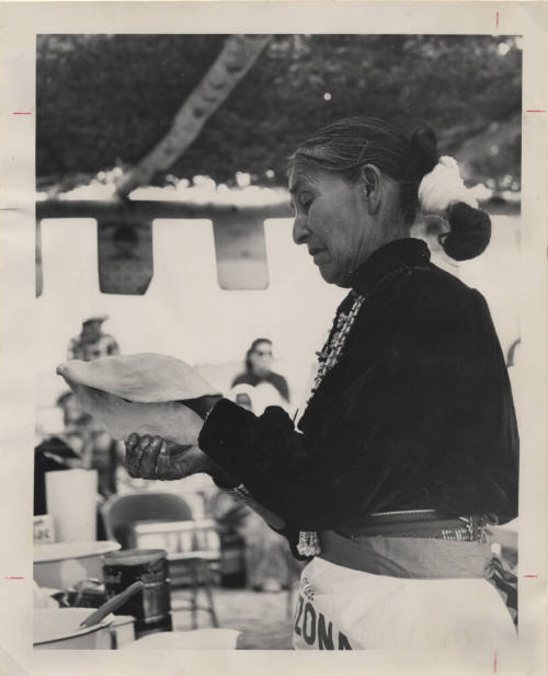 Navajo Woman Making Fried Bread