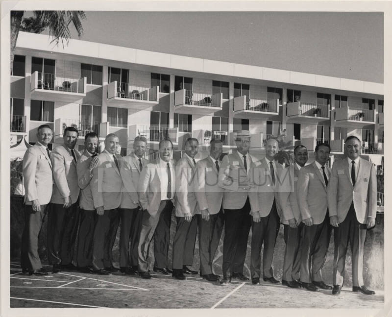 Larry Hayden with Twelve Men from the Retail Grocers Association