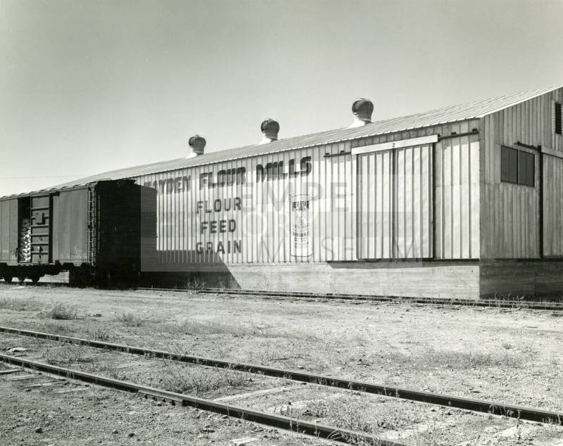Hayden Flour Mills Building and Rail Tracks
