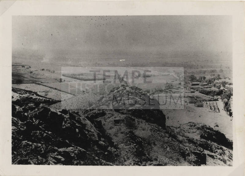 View from Hayden Butte toward Mt. Carmel Church and farmland