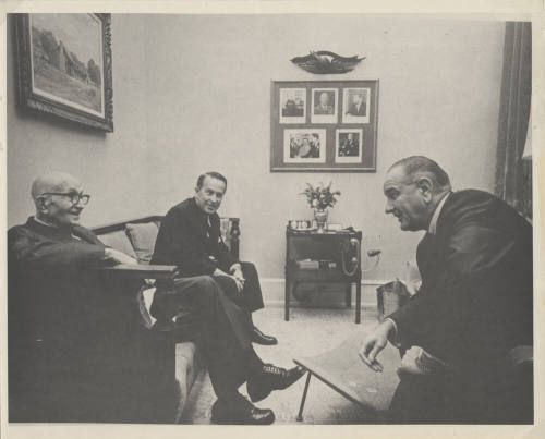 Carl Hayden with Lyndon Johnson