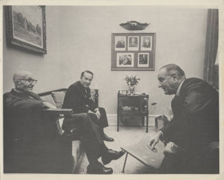 Carl Hayden with Lyndon Johnson