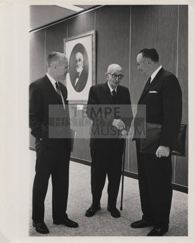 Dr. Durham, Sen. Hayden, Norman Strouse at the convocation reception