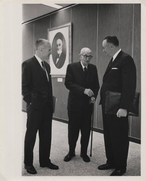 Dr. Durham, Sen. Hayden, Norman Strouse at the convocation reception