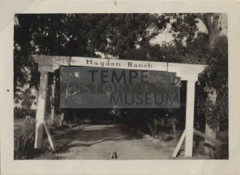 Close-up of the "gate" at the Hayden Ranch, Tempe