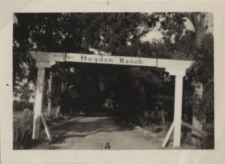 Close-up of the "gate" at the Hayden Ranch, Tempe
