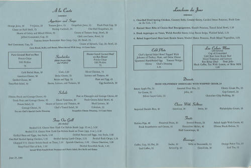 US Senate Restaurant Menu