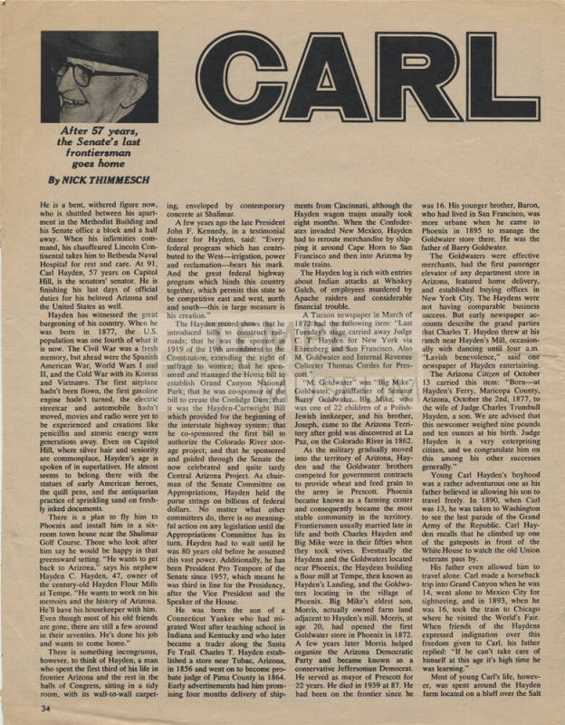 "Carl Hayden"
