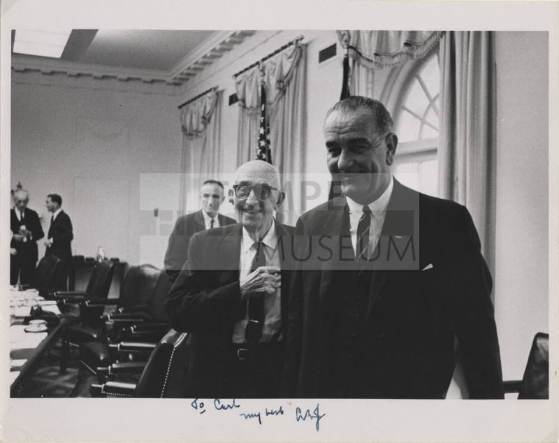 Hayden with Lyndon B. Johnson