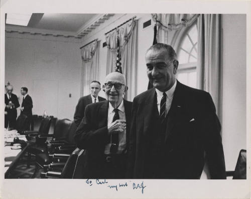 Hayden with Lyndon B. Johnson