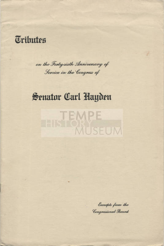 Folder Marked Tribute with Various Invitations, etc.
