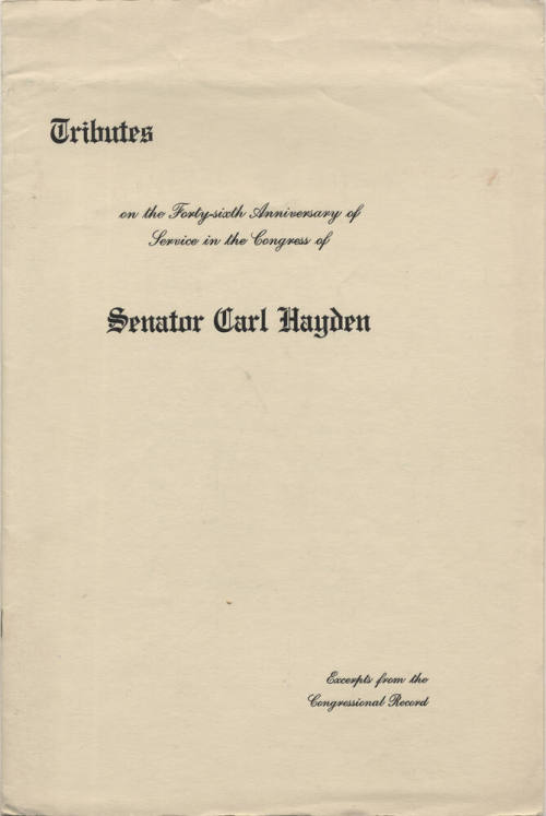 Folder Marked Tribute with Various Invitations, etc.