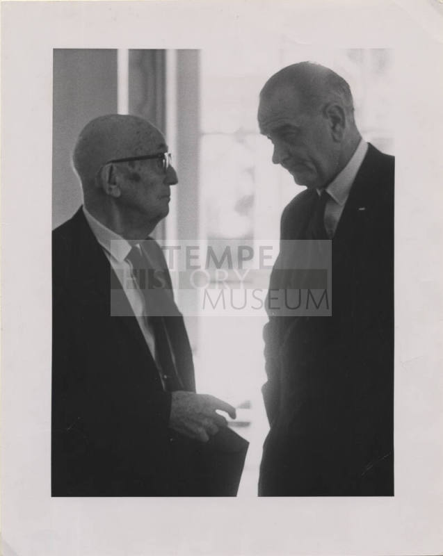 Portrait of Carl Hayden and Lyndon B. Johnson