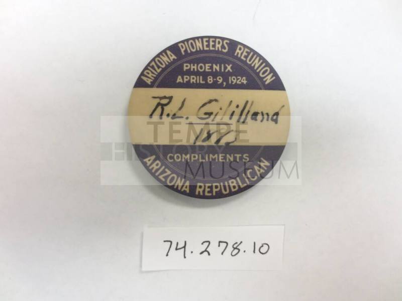 Arizona Pioneers Reunion button